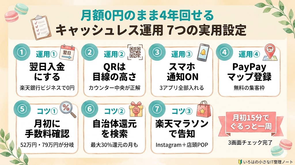 運用設定7選を月初15分でぐるっとチェックするマカロン店主の月初チェックタイム