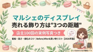 マルシェのディスプレイ決定版のアイキャッチ画像｜売れる飾り方は3つの距離で決まる・店主100回の実例写真つき