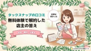 タックスナップの口コミ｜無料体験で解約した店主の答え。料金・解約・注意点のアイキャッチ